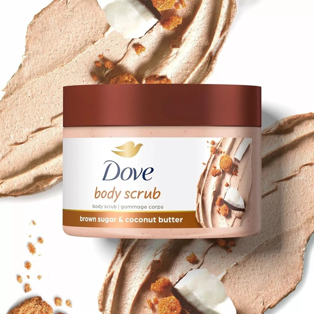 Dove Brown Sugar & Coconut Butter For Silky Smooth Skin‎ Body Scrub 10.5oz Cream